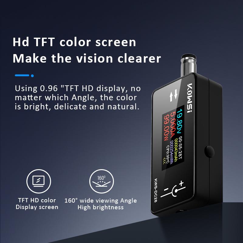 DC 4-30V 0-12A TFT HD Цифровой Вольтметр Измеритель Мощности DC5.5*2.5 Интерфейс Тестер Монитор Напряжения Тока Детектор Емкости Батареи