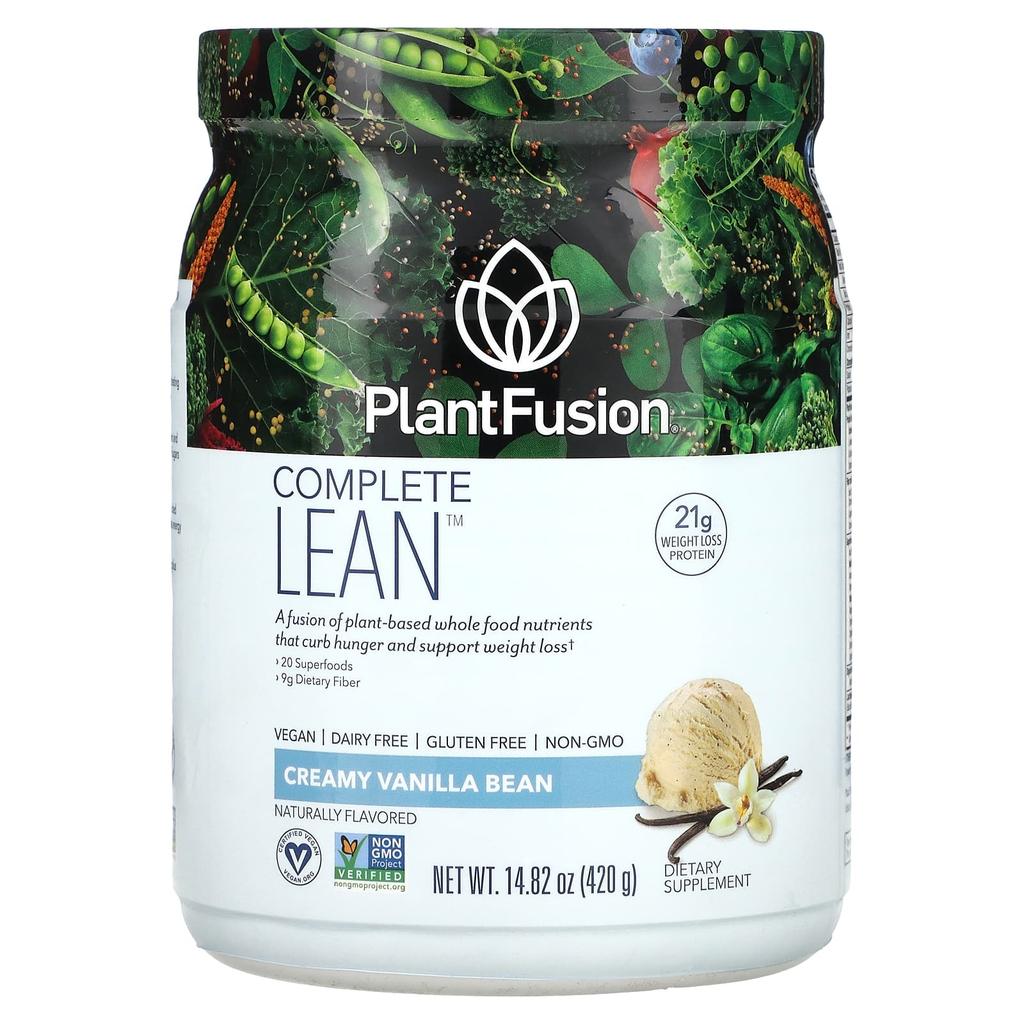 PlantFusion Complete Lean, Creamy Vanilla Bean, 420 G (14.82 Oz)