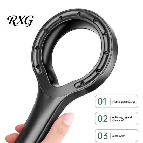 Durable Shower Head Head, Large Ring Shaped, High Pressure Handheld Spray, Modern Bathroom Water Flow Accessory, for Home Coverage Spray