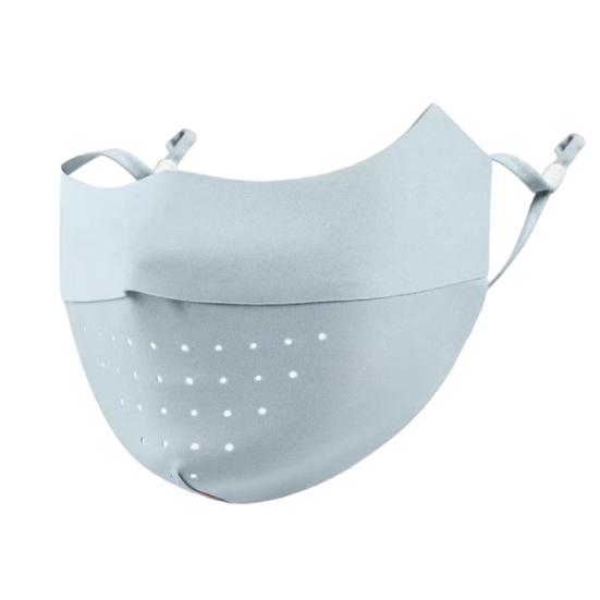 Защитная маска для лица, бесшовная, дышащая, с отверстиями, солнцезащитный крем, 3D, тонкий дизайн, защитная маска для лица UPF 50, дышащая, из ледяного шелка, защитная маска для лица