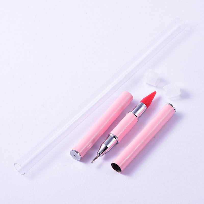 Dual-Purpose Suction Drill Pen, Capped Pen Type, Manicure Point Drill Pen, Double-Ended Metal Crayon, Drill Remover Diy Accessories Tool