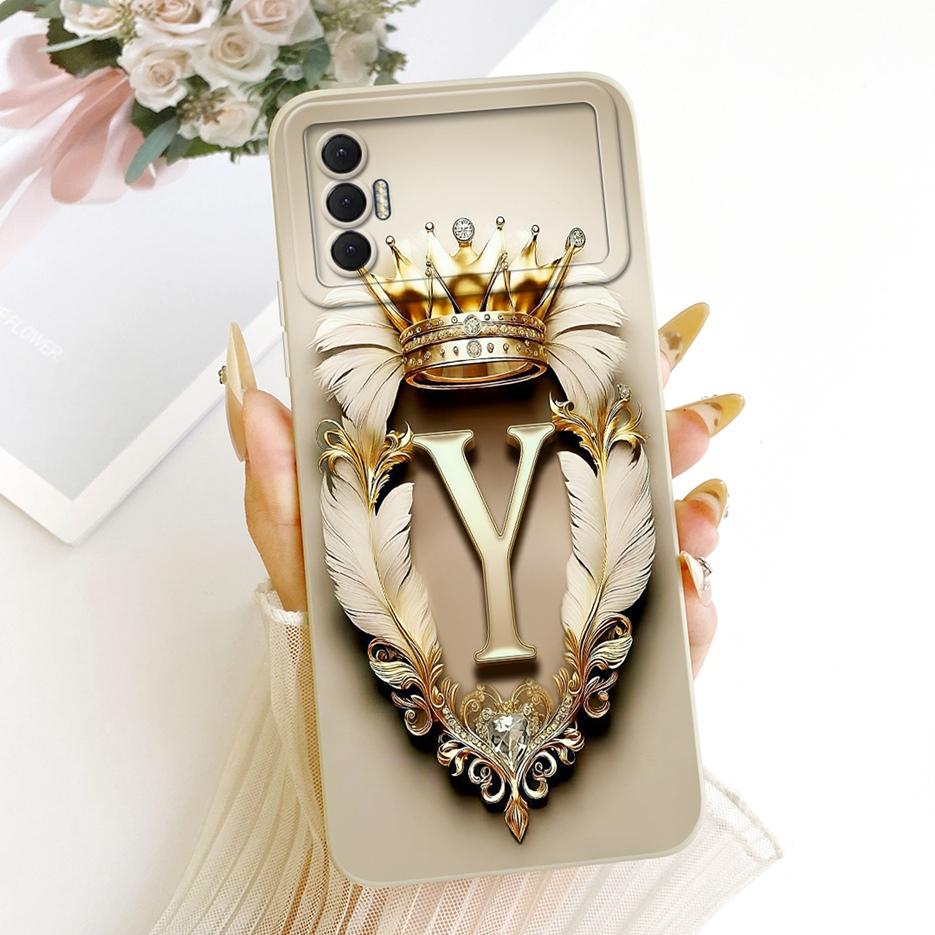 Чехол для Tecno Spark 8 Pro KG8 Spark 8T 8P Милая Корона Буквы Чехол Мягкий ТПУ Чехол для Телефона Для Tecno Spark 8P Spark8 T Fundas Coque