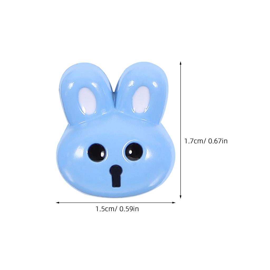 12Pcs Decorative Bunny Resin Buttons Small Sewing Buttons for Clothes DIY Crafts Rabbit Coat Button Easter Theme