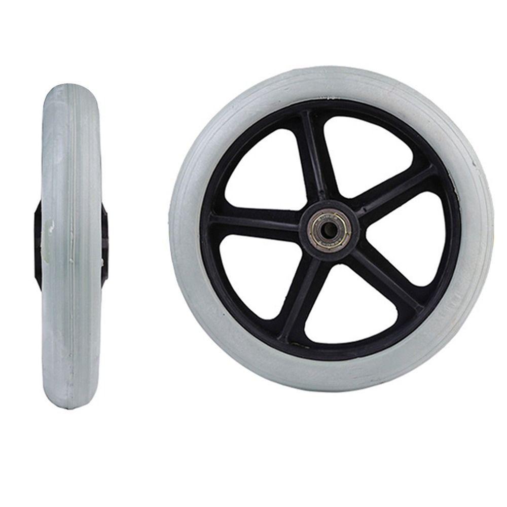 Rubber Shopping Cart Wheels 6/7/8Inch Wheelchair Front Castor Universal Solid Tire Wheel