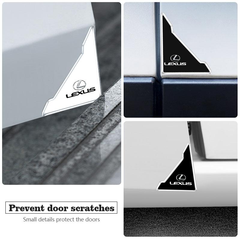 2026 Hot Interior Stickers 2pcs Car Door Corner Transparent Protective Stickers For Lexus LS LC RZ IS350 ES300 GS350 CT200h GX46