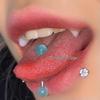 Titanium Steel Hot Girl Tongue Stud & Acrylic Piercing Jewelry