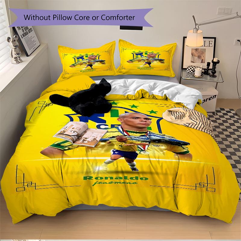 3Pcs Ronaldo Brazil Legend Bedding Sets For All Sizes New 3D Printed Bed Cover Comforter Duvet Cover Pillowcase Bedroom Decoration