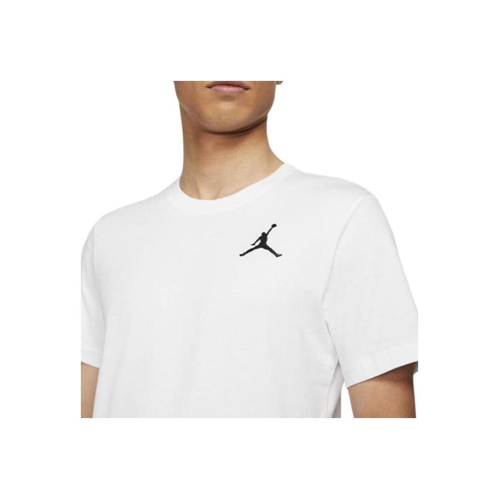 Jordan Jumpman Logo Embroidered Sport Round Neck Short Sleeve T-Shirt Men Tops White DC7486-100