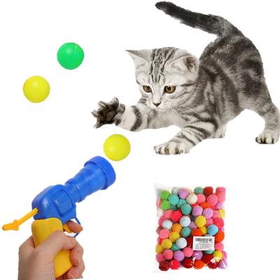 Интерактивный запуск, обучающие игрушки для кошек, креативные котята, мини-помпоны, игры, растягивающиеся плюшевые мячи, игрушки, товары для кошек, аксессуары для домашних животных