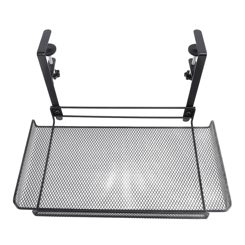 Under Desk Clamp On Storage Shelf Basket Cable Management Tray for Wire Router Power Strip