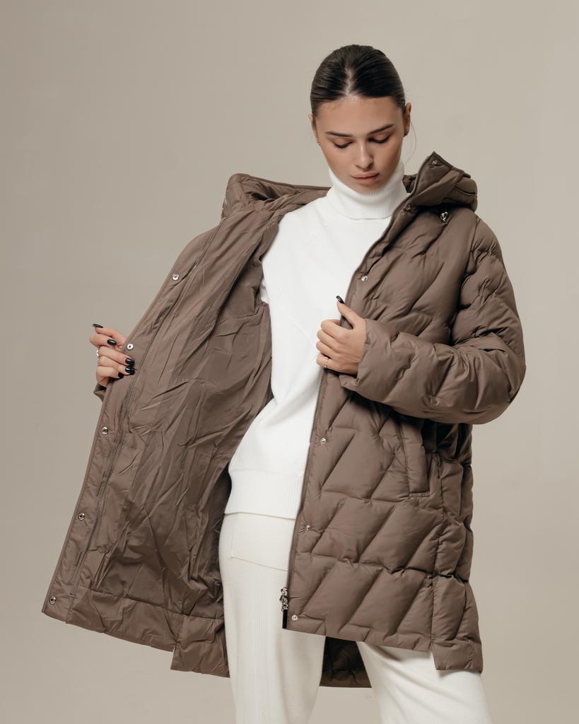 Куртка длинная женская SNOW OWL 241091 L капучино