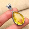 Драгоценный камень цитрин, ювелирные изделия из стерлингового серебра 925 пробы ручной работы, прекрасный кулон, подарок для нее