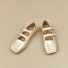 Летняя корейская версия туфель Мэри Джейн на плоской подошве, сто маленьких кожаных туфель, женские ретро с квадратным носком на одном ремешке, новая обувь 2025 года с балетками