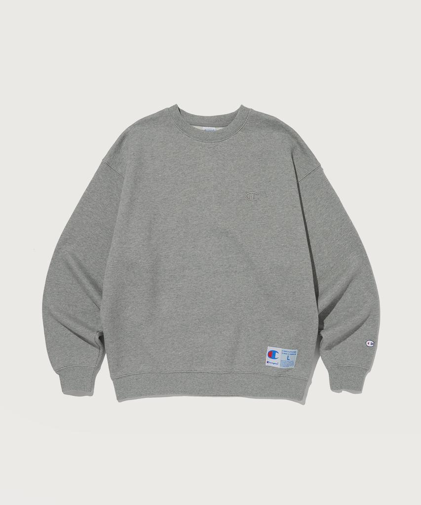 Champion Свитшот с круглым вырезом из суперфлиса и хлопка, обычный серый