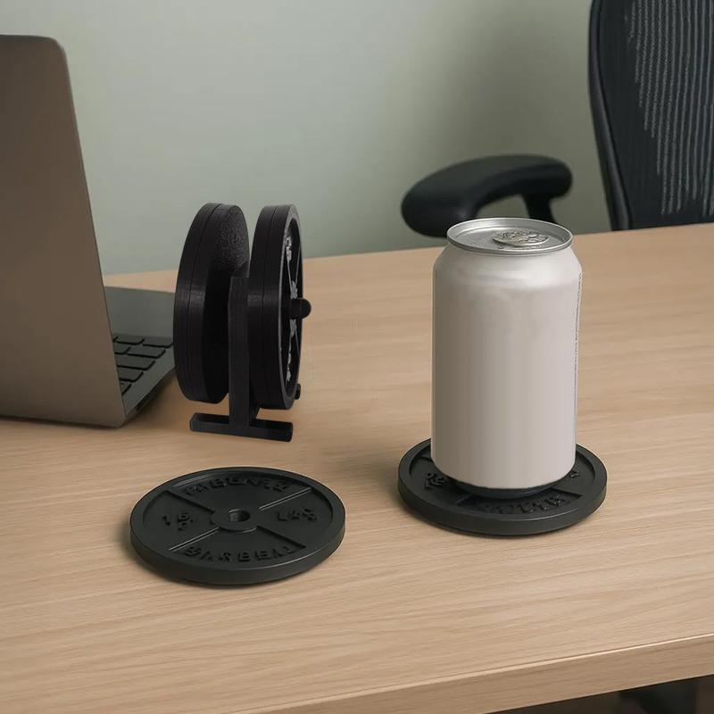 Набор подставок под тарелки с весом, держатель, подставка под напитки с четырьмя черными подставками для горячих и холодных напитков, для бара, дома, кухни, фитнес-залов