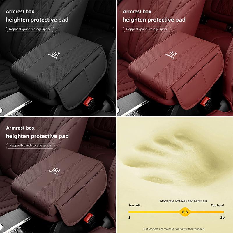 Memory Cotton Car Armrest Cushion Armrest Box Heighten Pad For Honda Civic Accord Fit Jazz Pilot CRV Odyssey Passport City HRV ajv256