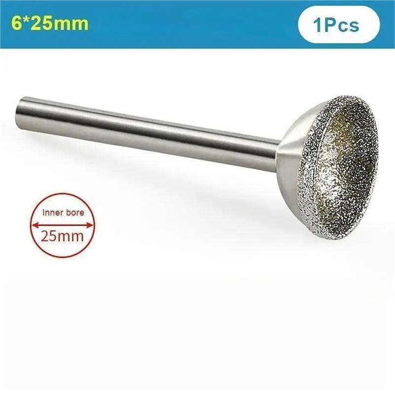 AS60-Алмазный Бор 1 шт. 10-25 мм Сферическая Вогнутая Головка Для Шлифовки Нефрита Янтаря Камня Пчелиного Воска Инструмент
