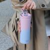 530ml Tumbler, Vacuum Insulated, Keeps Hot or Cold, Stainless Steel, with Holed Lid, Straw, Handle, Stays Dry, No Condensation, Direct Drinking, Pink