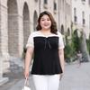 A Large-sized Stylish Chiffon Top with A V-neck Bow for Women In Summer Is Fashionable Versatile and Slimming