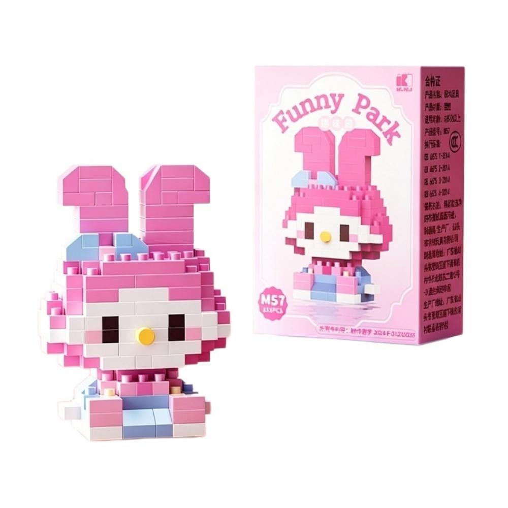 99 style Hello Kitty Building Blocks Cartoon Figures Kuromi Bricks My Melody Children's Assembly Toys Cinnamoroll Gift