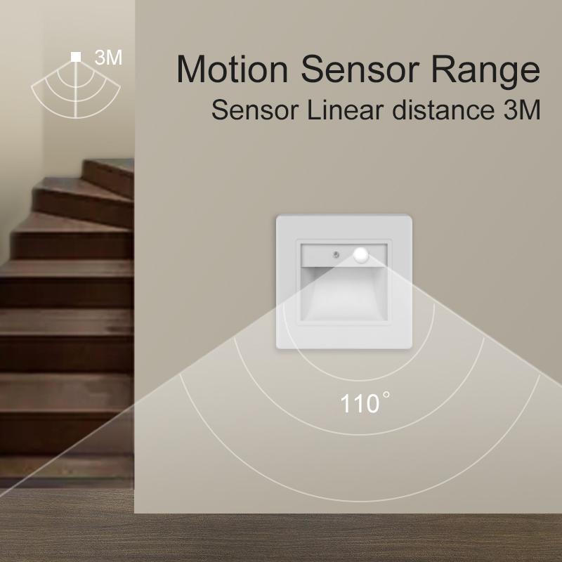 Светодиодный PIR-датчик освещения Nieuwe Verzonken Trapverlichting Voor Thuis Gangverlichting Decoratieve Binnenwandverlichting LM