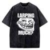 Trollface Vintage Washed cotton t shirt men Pastel Colorful aesthetic Punk 80s streetwear shirt Colorful Graphic harajuku Retro