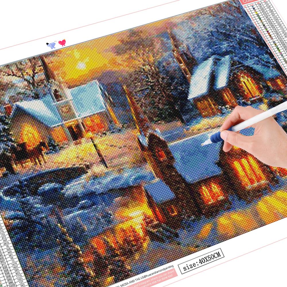 Алмазная картина Дом 5D DIY Вышивка Крестом Пейзаж
