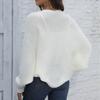 Shawl irregular autumn and winter new cross-border bat sleeve sweater short jacket casual European and American black cardigan short