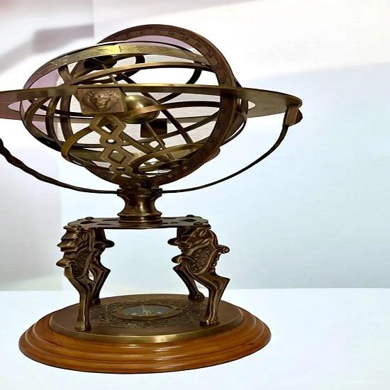Brass Armillary Sphere Globe  Nautical Desk Decor Astronomical Collectible by Berlin Nautical