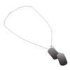 Double Tag Pendant Necklace Simple Fashionable Titanium Steel Necklace Jewelry Accessory for Street