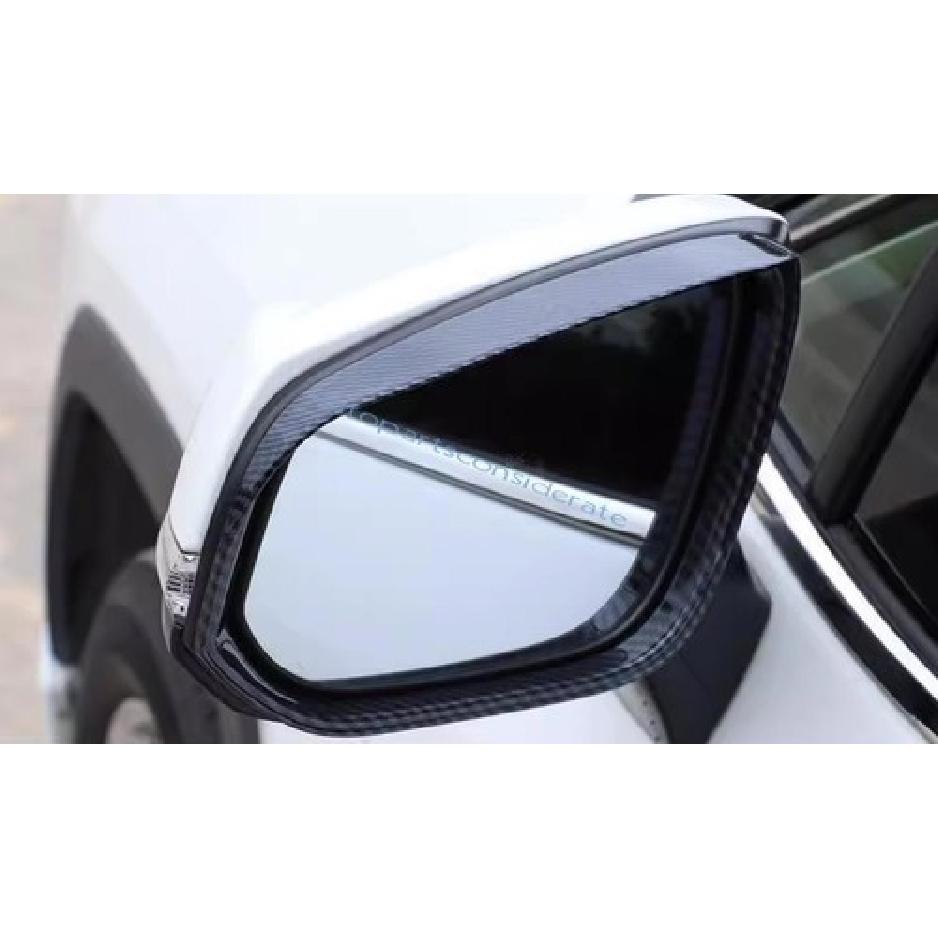 For Toyota Corolla 2020-24 Carbon Fiber Rear View Mirror Rain Eyebrow Frame Trim