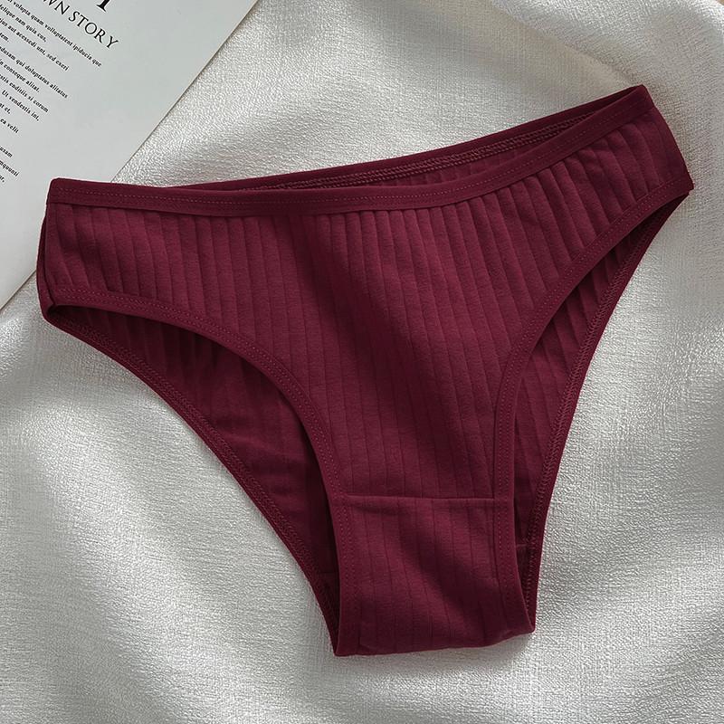 FINETOO Женские трусики из чистого хлопка, мягкие и дышащие, однотонное нижнее белье с низкой талией, размеры M-XL