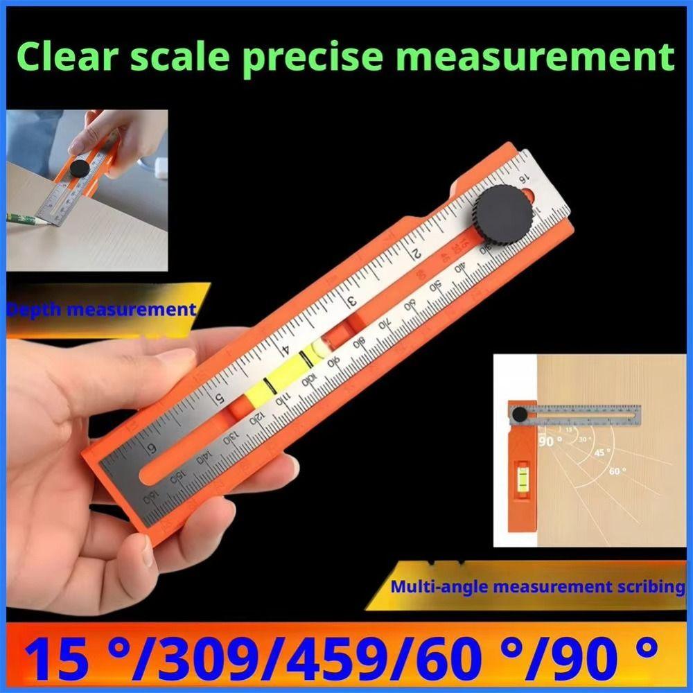 Foldable Marking Protractor Multi-Function Gauge Tool Folding Ruler Carpenter DIY