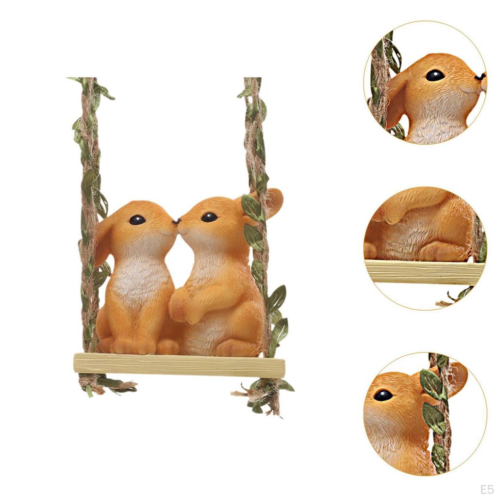 Фигурка животного, садовая скульптура для открытого пространства, подвесное украшение из смолы