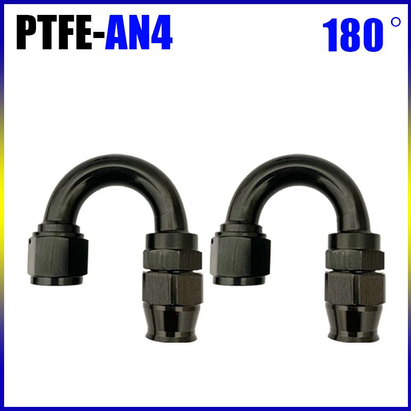 2 шт. Для PTFE Масляная Топливная Линия Шланг Фитинг Конечный AN4 AN6 AN8 AN10 AN12 Прямой 0° 45° 90° 180° Многоразовый Адаптер Конечного Фитинга Шланга