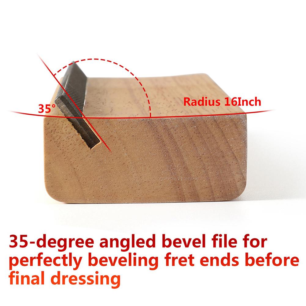 35/90 Градусов Деревянный Файл для Заточки Ладов Гитары Файл для Коронирования Ладов Гитары Файл для Снятия Фаски с Концов Ладов Инструмент для Полировки Ремонта и Обслуживания Гитары Аксессуар