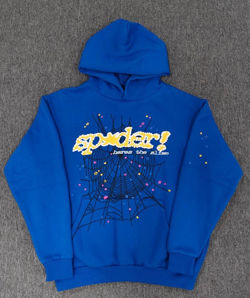 Мужская толстовка с принтом «Паутина» - Модная, свободного кроя, с плюшевой подкладкой