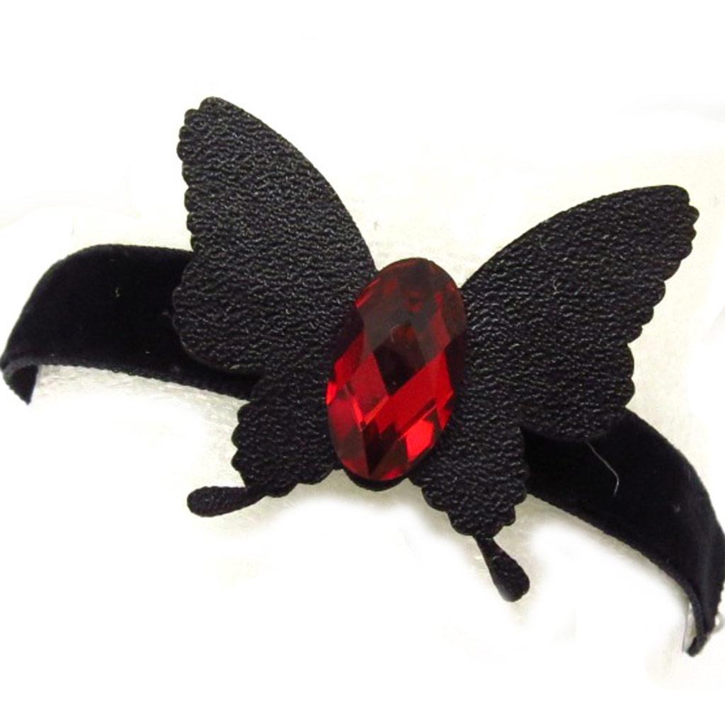 Les Trésors De Lily [K6577] - Parure créateur 'Courtisanes' rouge noir (dentelle velours) (bracelet + chaine cheville)