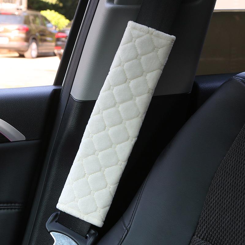 Universal Car Seat Belt Cover Adjustable Plush Car Safety Belt Cover Shoulder Pad for Kids Adults Car Interior Accessories