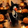 Pearl Necklace Broom Halloween Witch Goose Outfit Porch Goose Witch Scene Prop  Halloween Party