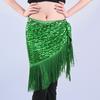 Women's High Waisted Sexy Sequined Half Skirt Waist Accessories Sequined Belly Dance Waist Scarf