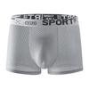 Men Boxer Briefs Mid-rise Elastic Waistband Shorts Underwear Solid Color Letter Print Breathable Mesh U-Convex Panties