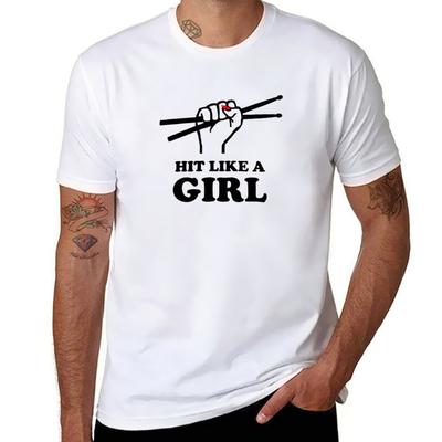 Hit Like A Girl Футболка футболки для мужчины хлопковая мужская футболка дизайнерская Футболка
