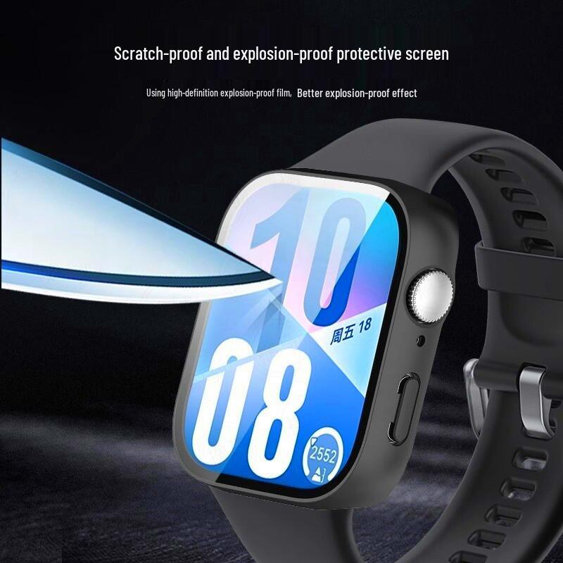 Защитный чехол для часов Huawei FIT4 с закаленным стеклом - Полное покрытие, Защита от падений, Совместим с моделью Fit3 Smart Sports