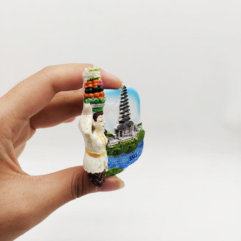 Магниты на холодильник в стиле Индонезии, сувенирные магнитные наклейки Бали, декоративные магниты на холодильник, креативные изделия из смолы