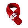 Christmas Pet Collar Embroidered Christmas Tree Snowman Santa Claus Elk Pattern Pet Knitted Scarf Hat Set