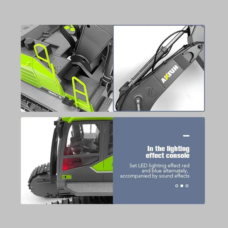 Нетоксичный 1/14 Huina 1593 582 Радиоуправляемый Экскаватор Самосвал Гусеничный Сплав Трактор Погрузчик 2.4G Радиоуправляемая Машина Строительная Игрушка Для Детей