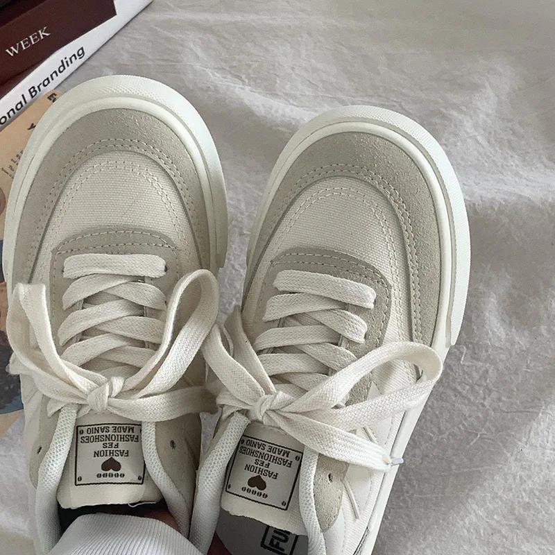 Женские кроссовки, модная универсальная повседневная обувь, дышащая парусиновая обувь для женщин, вулканизированная обувь на платформе, теннисные тренировочные туфли