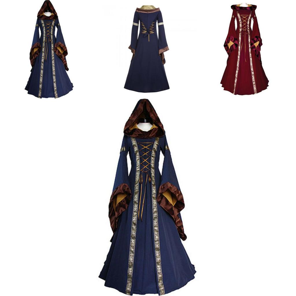 Элегантное винтажное платье для маскарада, женский готический средневековый костюм