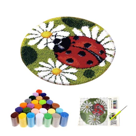 Набор для изготовления коврика с крючком для взрослых, предварительно напечатанная ткань, пряжа для вязания крючком, набор для самостоятельного изготовления коврика для двери, домашний декор, подарок для любителей рукоделия